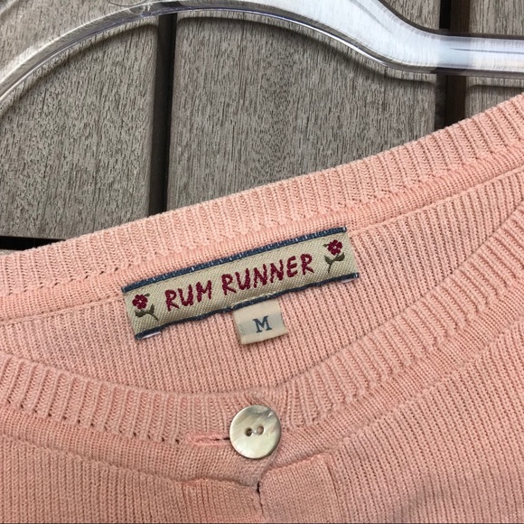 RUM RUNNER Coral Scoop Neck Knit ButtonUp Cardigan - Picture 5 of 5